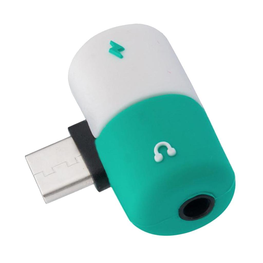 USB C type-c Headphone Audio & Charger Adapter Splitter