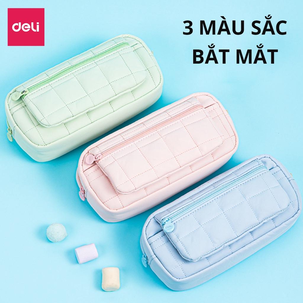Túi Hộp Đựng Bút Vải Cotton Cute Xinh Xắn Màu Pastel Deli - Phù Hợp Cho Học Sinh Văn Phòng Đựng Đồ Dùng Cá Nhân Mĩ Phẩm Đồ Du Lịch - 67066