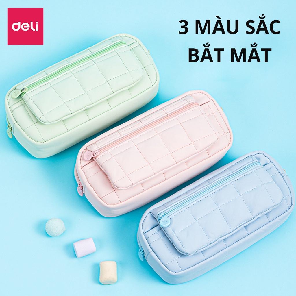 Túi Hộp Đựng Bút Vải Cotton Cute Xinh Xắn Màu Pastel Deli - Phù Hợp Cho Học Sinh Văn Phòng Đựng Đồ Dùng Cá Nhân Mĩ Phẩm Đồ Du Lịch - 67066