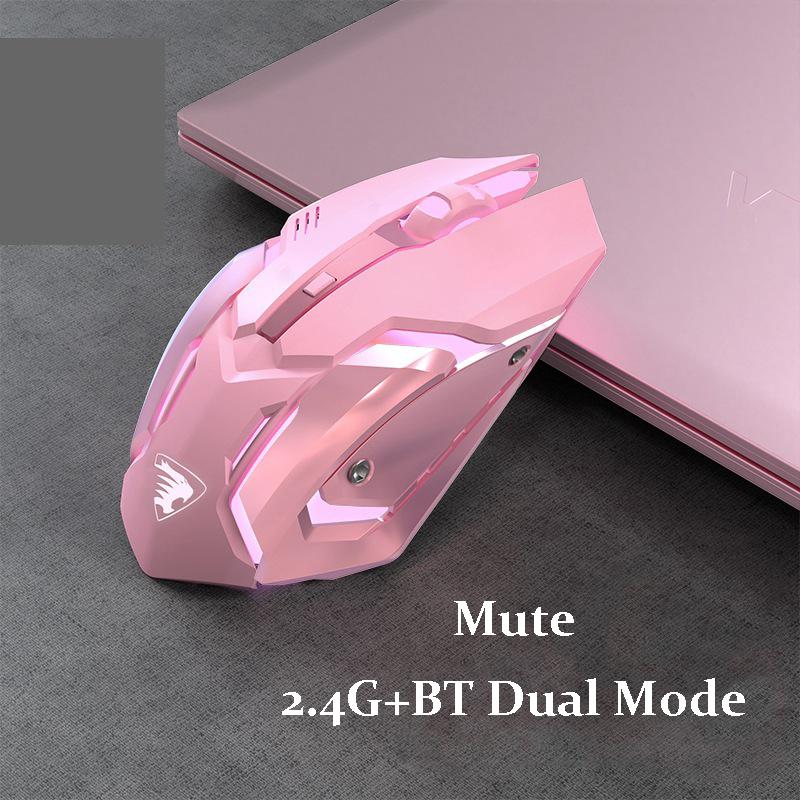 2.4G + Bluetooth Chế Độ Kép Chuột Không Dây Sạc Cơ Chơi Game Game Bluetooth Silent Chuột Máy Tính Xách Tay Công Sở