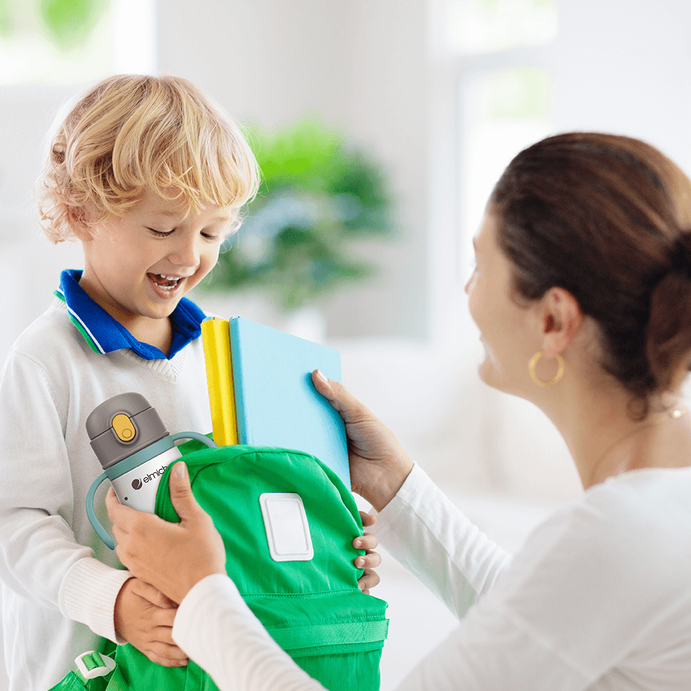 Bình giữ nhiệt cho bé Elmich Baby EL8317 360ml, Hàng chính hãng, inox 316, có ống hút - JoyMall