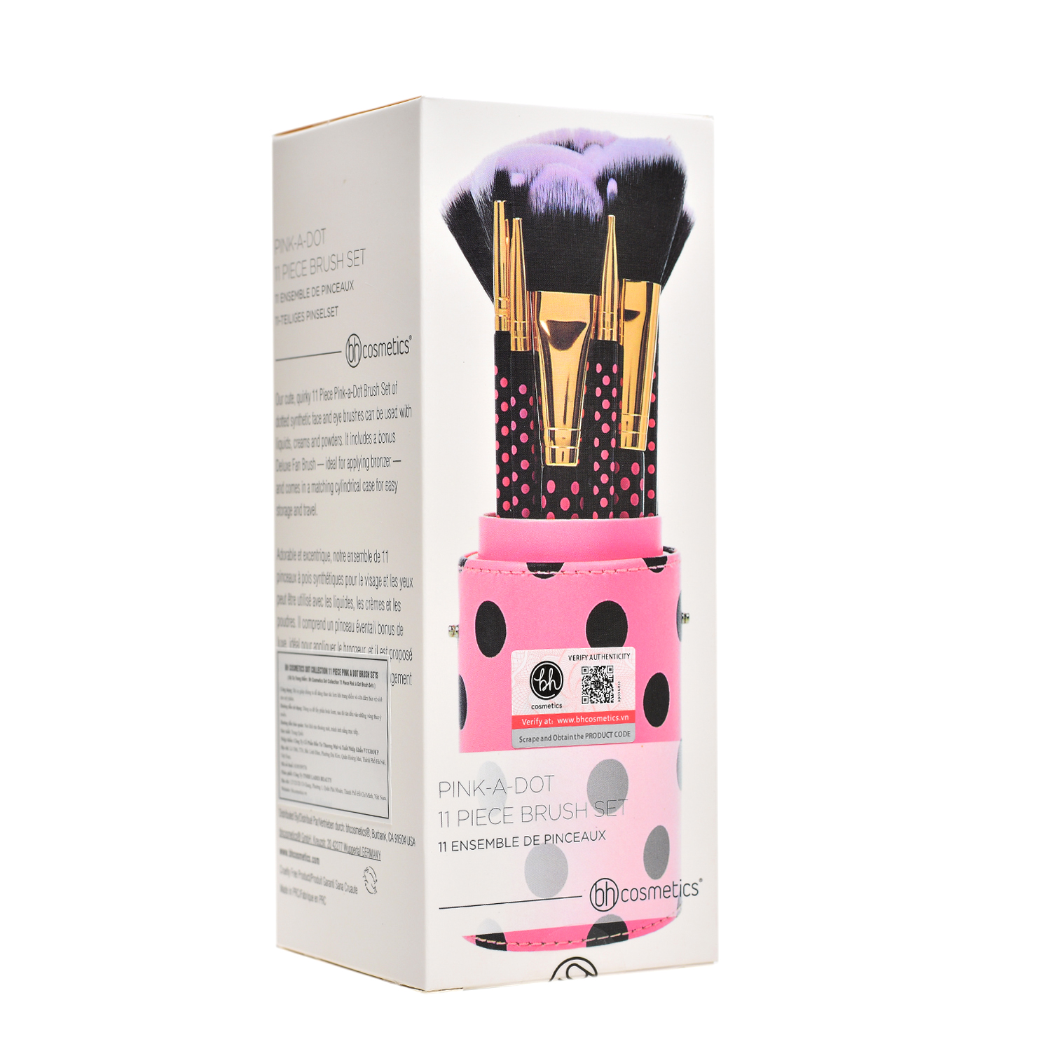 Bộ Cọ Trang Điểm Bh Cosmetics11 Pcs Pink A Dot Brush Set