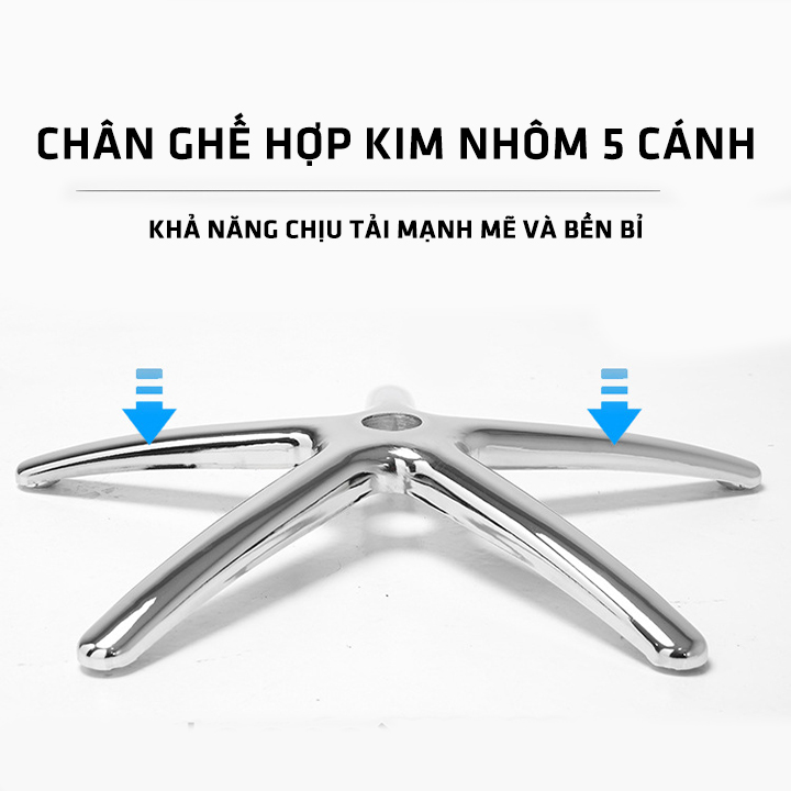 Ghế giám đốc da cao cấp, Ghế văn phòng xoay 360 có gác chân ngả lưng