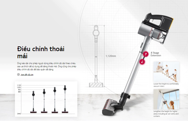 Máy Hút Bụi Lau Nhà Không Dây LG A9N-Max - Hàng Chính Hãng