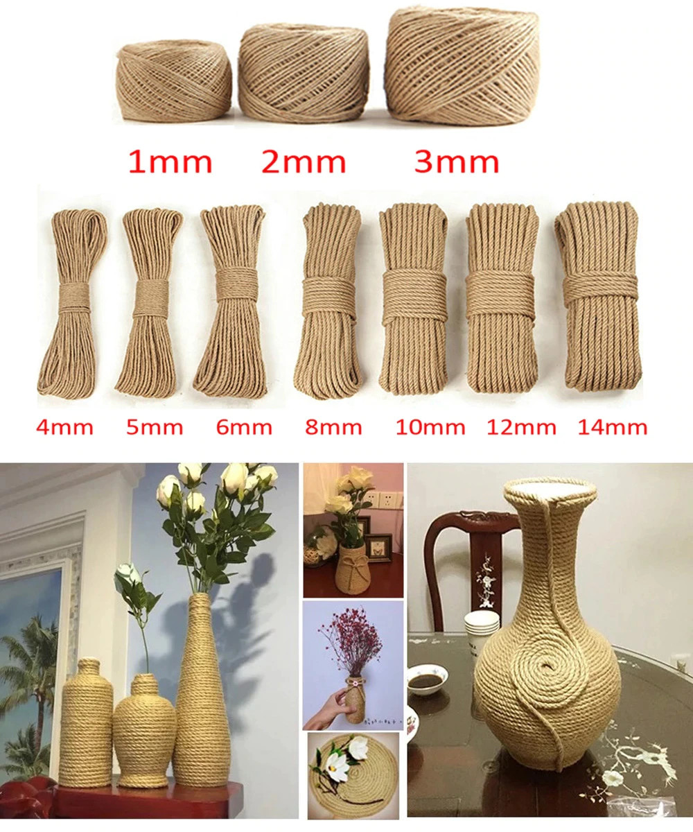 Size 8mm - cuộn 20 mét dây thừng trang trí, dây đay, day cói làm đồ handmade, thủ công, đồ cào móng mèo