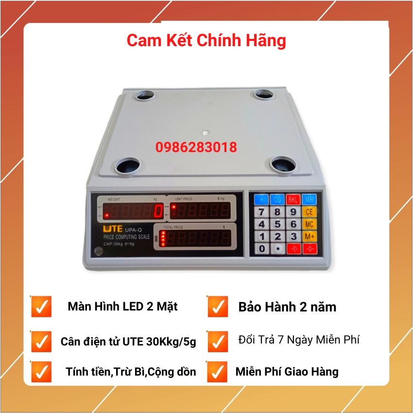 Cân điện tử tính tiền UTE ( 30kg/5g) dùng cho bán hàng trái cây,hàng thịt,cá tạp hóa