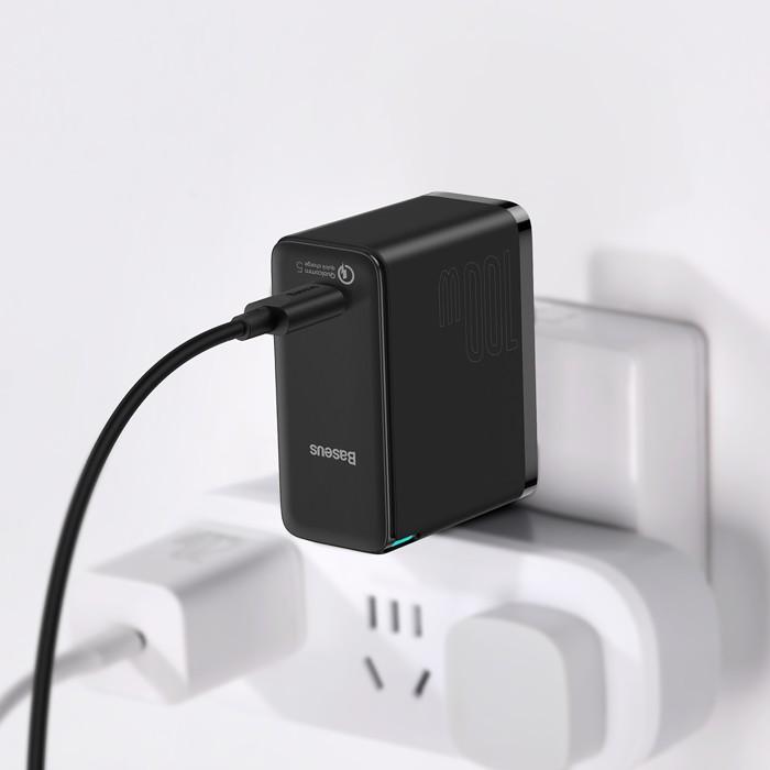 Bộ sạc siêu nhanh Baseus GaN2 Fast Charger 1C 100W -Hàng Chính Hãng