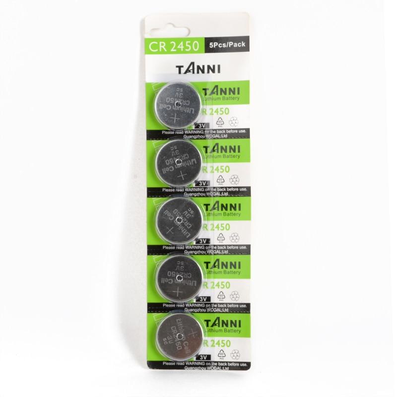 5 Cái/gói Pin CR2450 Đồng Hồ 3V Tế Bào Nút Pin Đồ Chơi Máy Tính Điều Khiển Từ Xa Pin Lithium Phụ Kiện