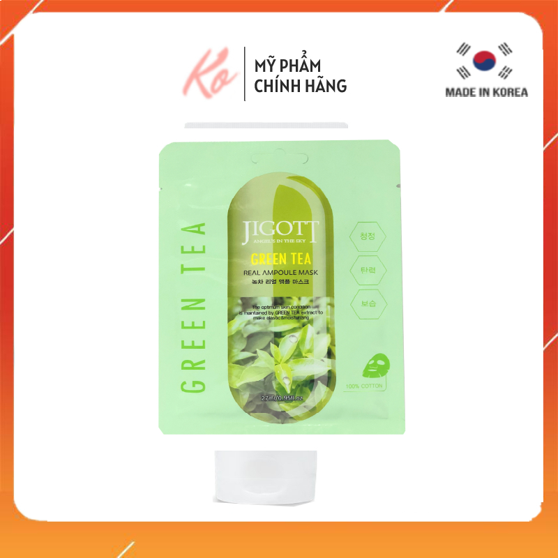 Mặt nạ dưỡng da Trà Xanh - JIGOTT (27ml)