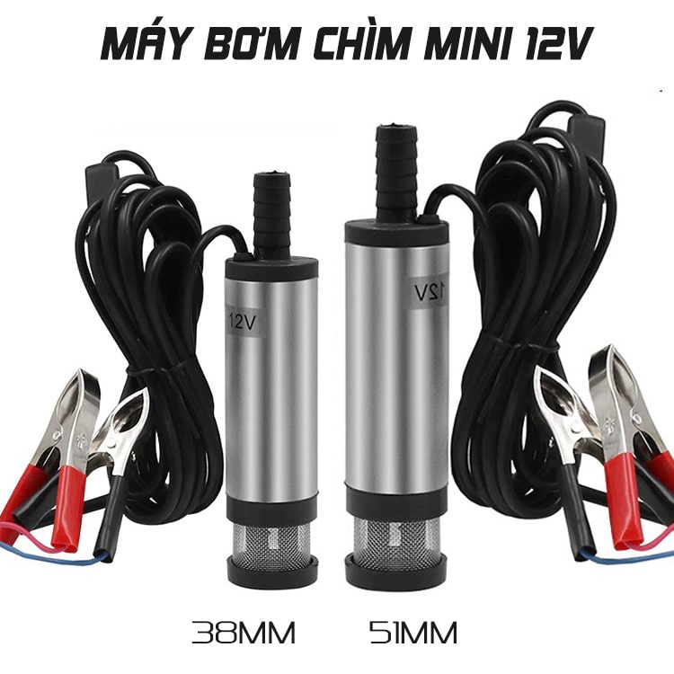 Máy bơm chìm mini 12v, bơm hút dầu, chất lỏng tự động