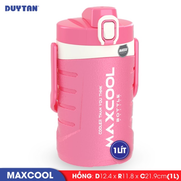 Bình giữ nhiệt nhựa Duy Tân Maxcool 1 lít (12.4 x 11.8 x 21.9 cm) - 13658 - Giao màu ngẫu nhiên - Hàng chính hãng