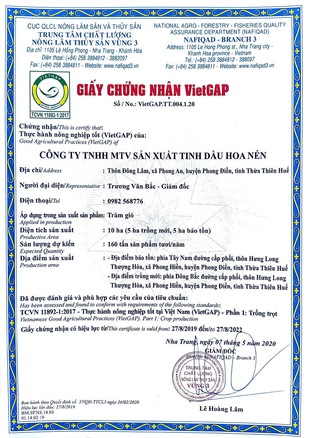 Tinh dầu Tràm Huế nguyên chất 3ml - Hoa Nén - Chuẩn VietGAP - Vegan - Chăm sóc sức khoẻ mẹ và bé