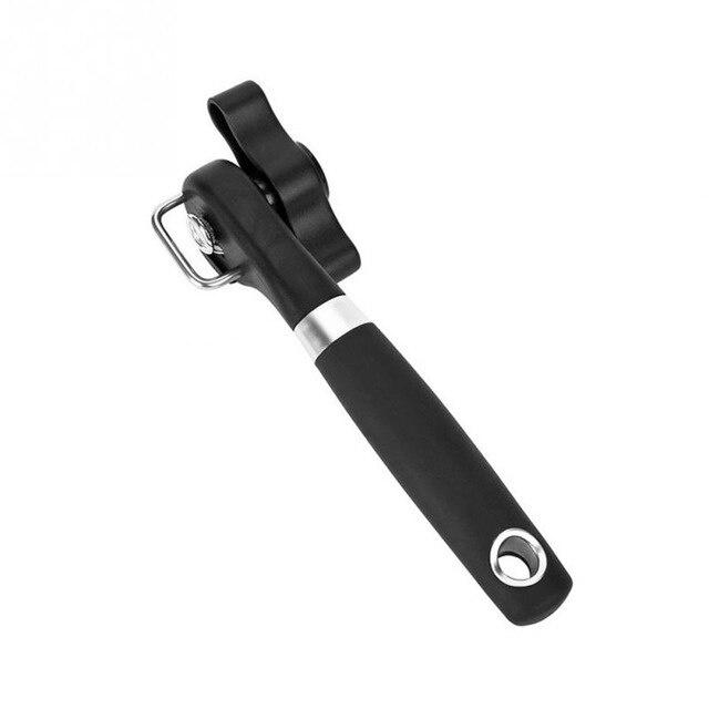 AA Can Opener, Portable Multifunctional Stainless Steel Cap Lifter for Bottle Cans, Black/Red