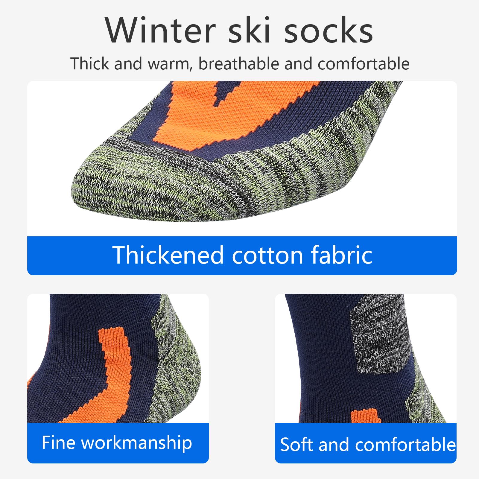 1 Pair Winter Ski Socks for Cold Weather Socks Warm & Breathable for Winter Sports Snowboarding Skiing Mountaineering