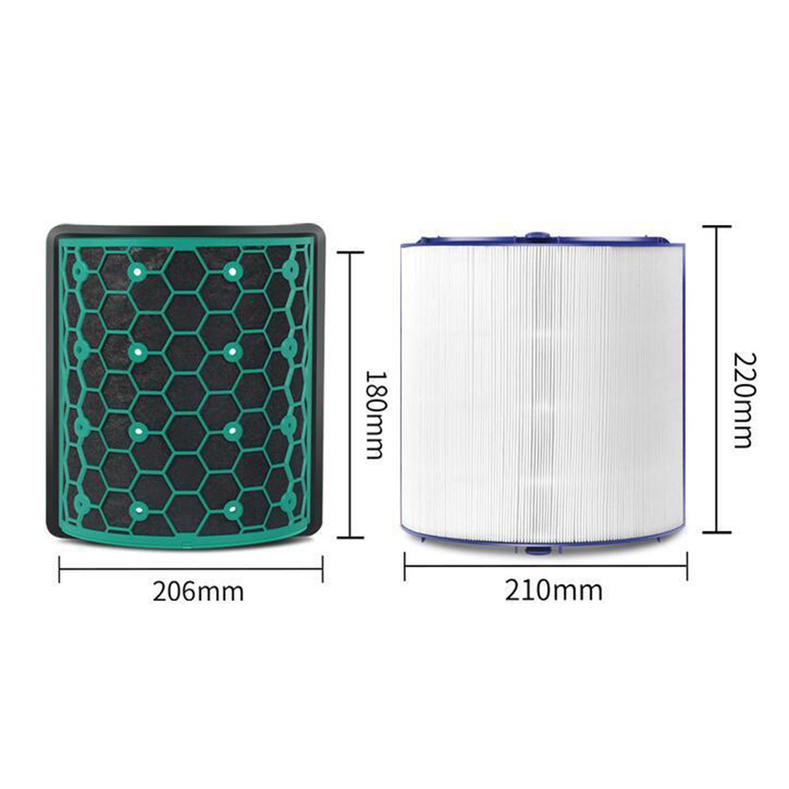 4x Glass HEPA Filter & Activated Carbon Filter for Dyson HP04 HP05