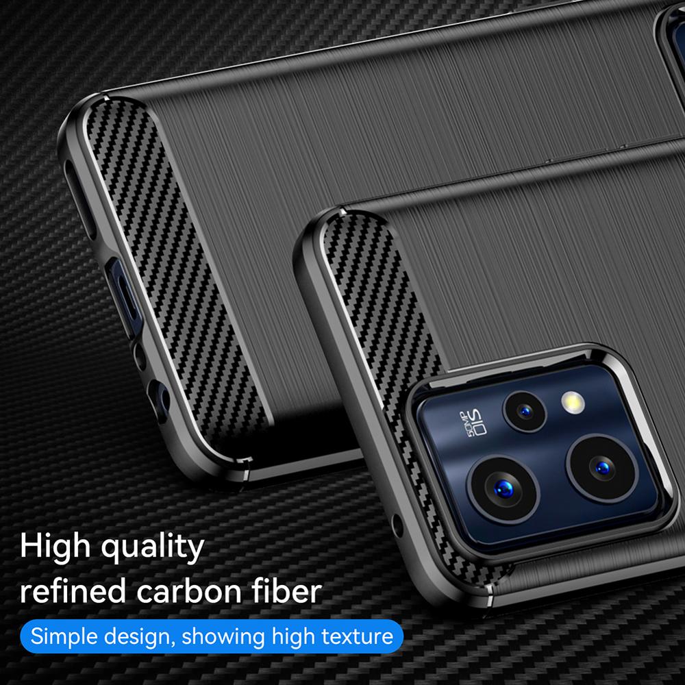 Ốp lưng cho Realme 9 4G / Realme 9 Pro+ 5G ốp silicone mềm Carbone phay xước chống sốc chống vân tay