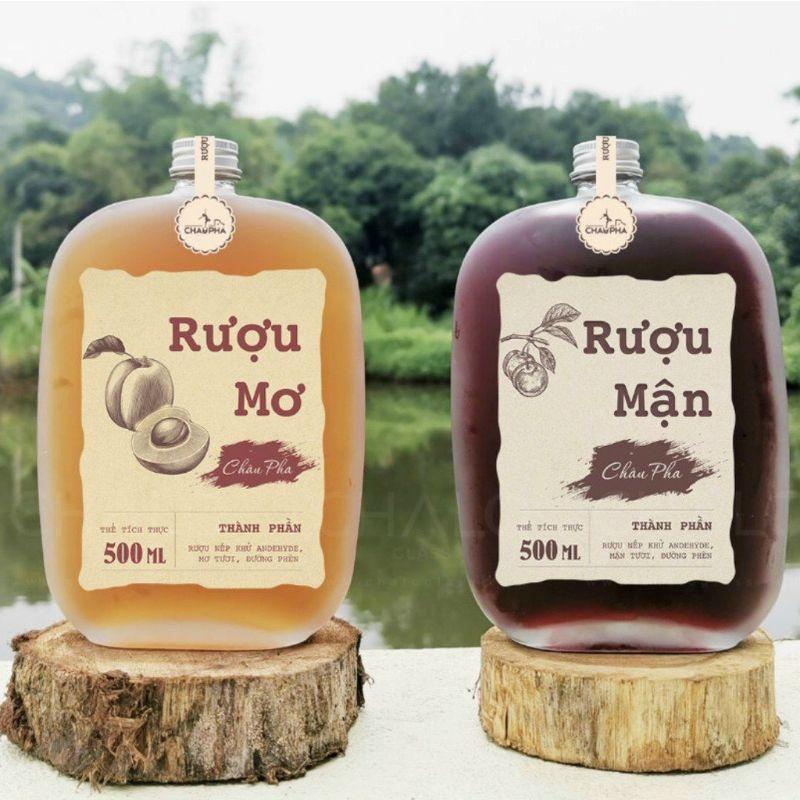 Chai dẹp bầu đựng cafe, nước ép 250-500ml
