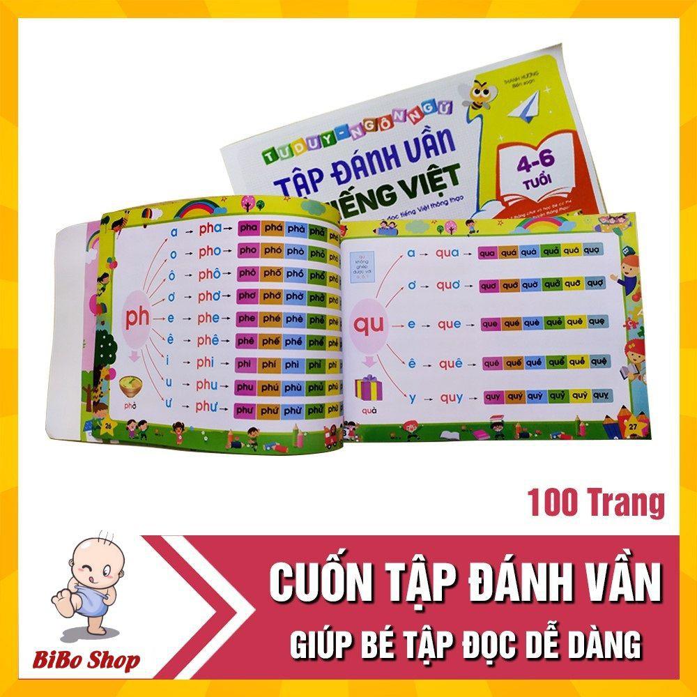 Tập Đánh Vần Tiếng Việt Bé 4-6 Tuổi +Tặng Kèm flashcard gồm chữ cái và chữ ghép