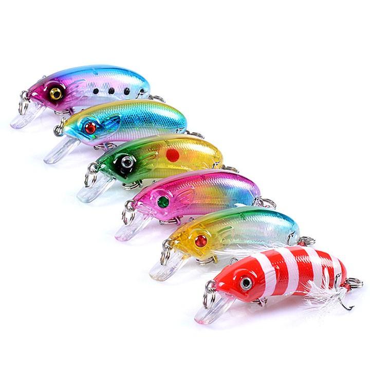Mồi câu lure hình cá dài 5.1cm nặng 7.2g siêu nhậy mồi cá sâu