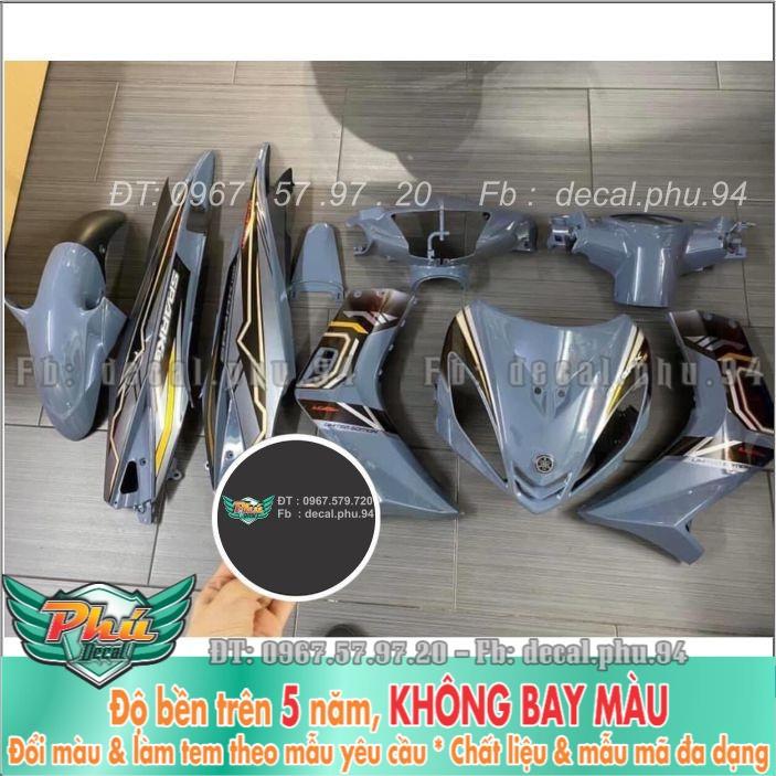 Tem rời Exciter 135 Xám xi măng Spark  -1