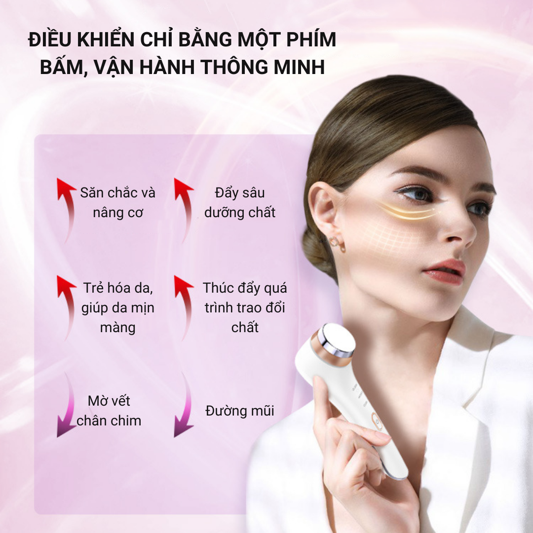 Máy Massage Mắt Nóng Lạnh ION C816 Cầm Tay Mini, Mát Xa Giảm Thâm Quầng Mắt, Bọng Mắt, Nếp Nhăn, Đẩy Sâu Dưỡng Chất