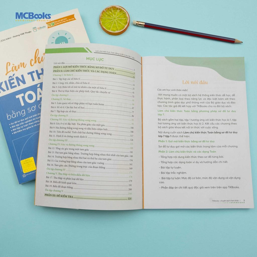 Sách Làm chủ kiến thức Toán bằng sơ đồ tư duy – Lớp 7 tập 2 - MCBOOKS - BẢN QUYỀN