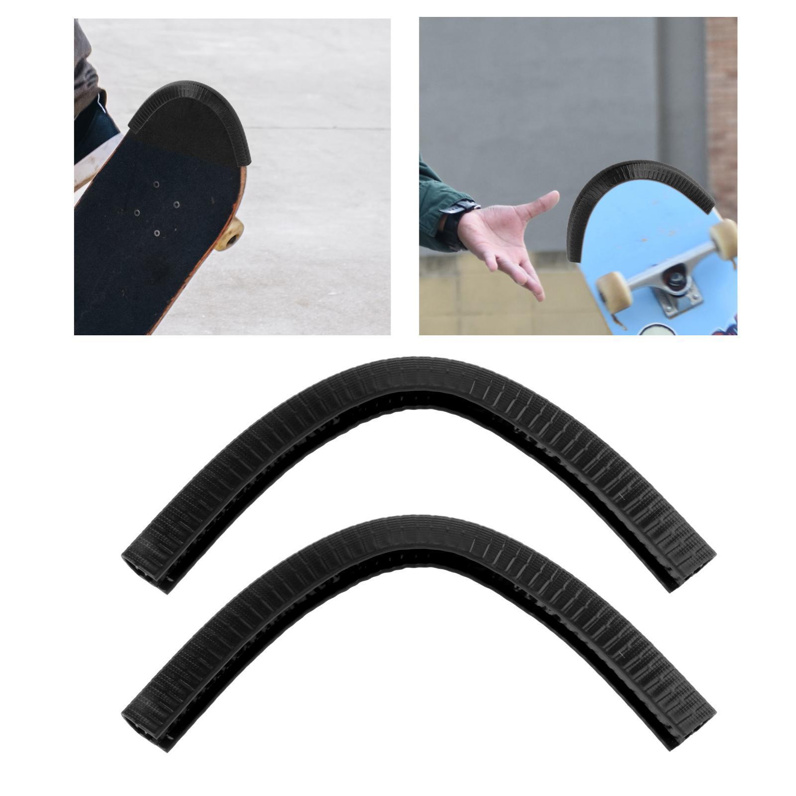 2Pcs Edge Protection Strip Longboard Skateboard Deck Guards Protector for Outdoor Sports