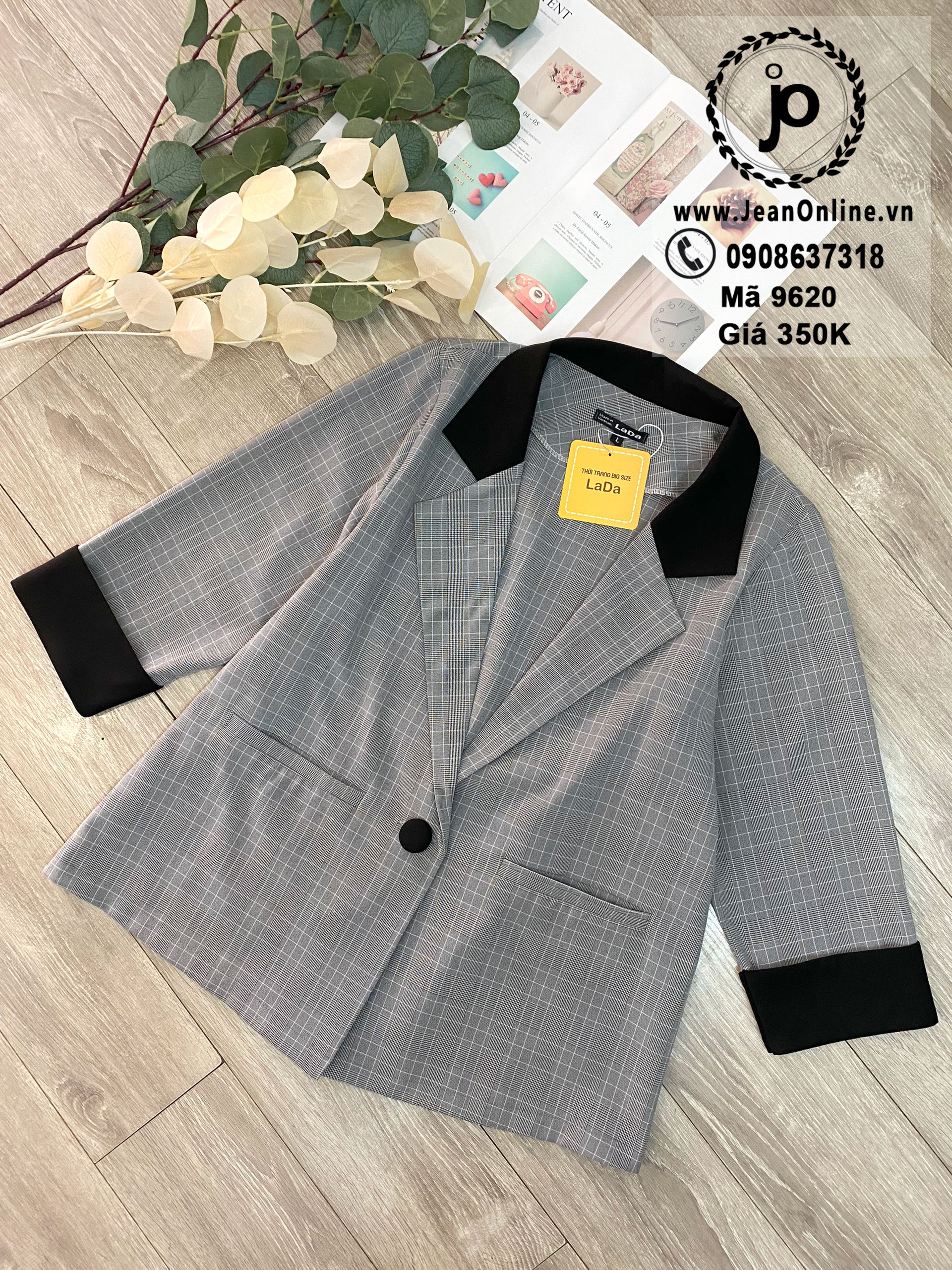 BIGSIZE Áo khoác blazer (MS 9620) vest ngoại cỡ từ 60kg đến 90kg