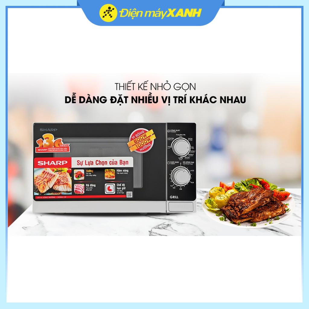 Lò vi sóng có nướng Sharp R-G222VN-S 20 lít - Hàng Chính Hãng