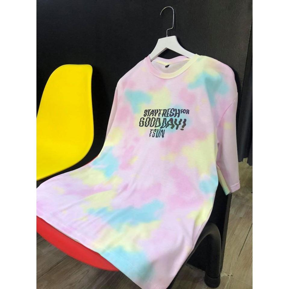 Áo thun tay lỡ áo phông unisex nam nữ form rộng STAY FRESH