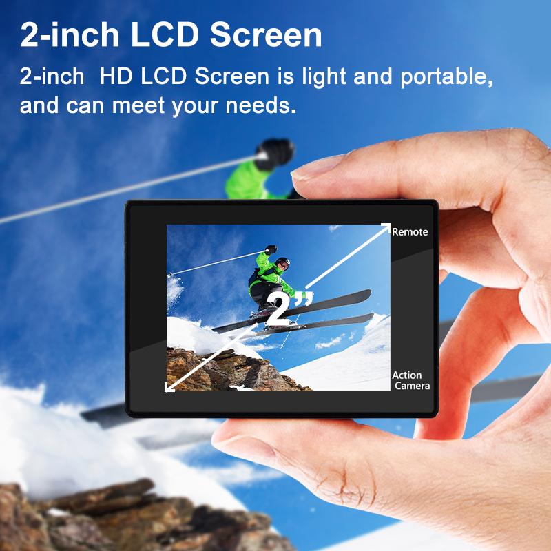 AT-Q306 Action Camera Ultra HD 4K 30fps WiFi 2.0" Underwater Waterproof Helmet Video Recording DVR Sport Cam With Telecontrol