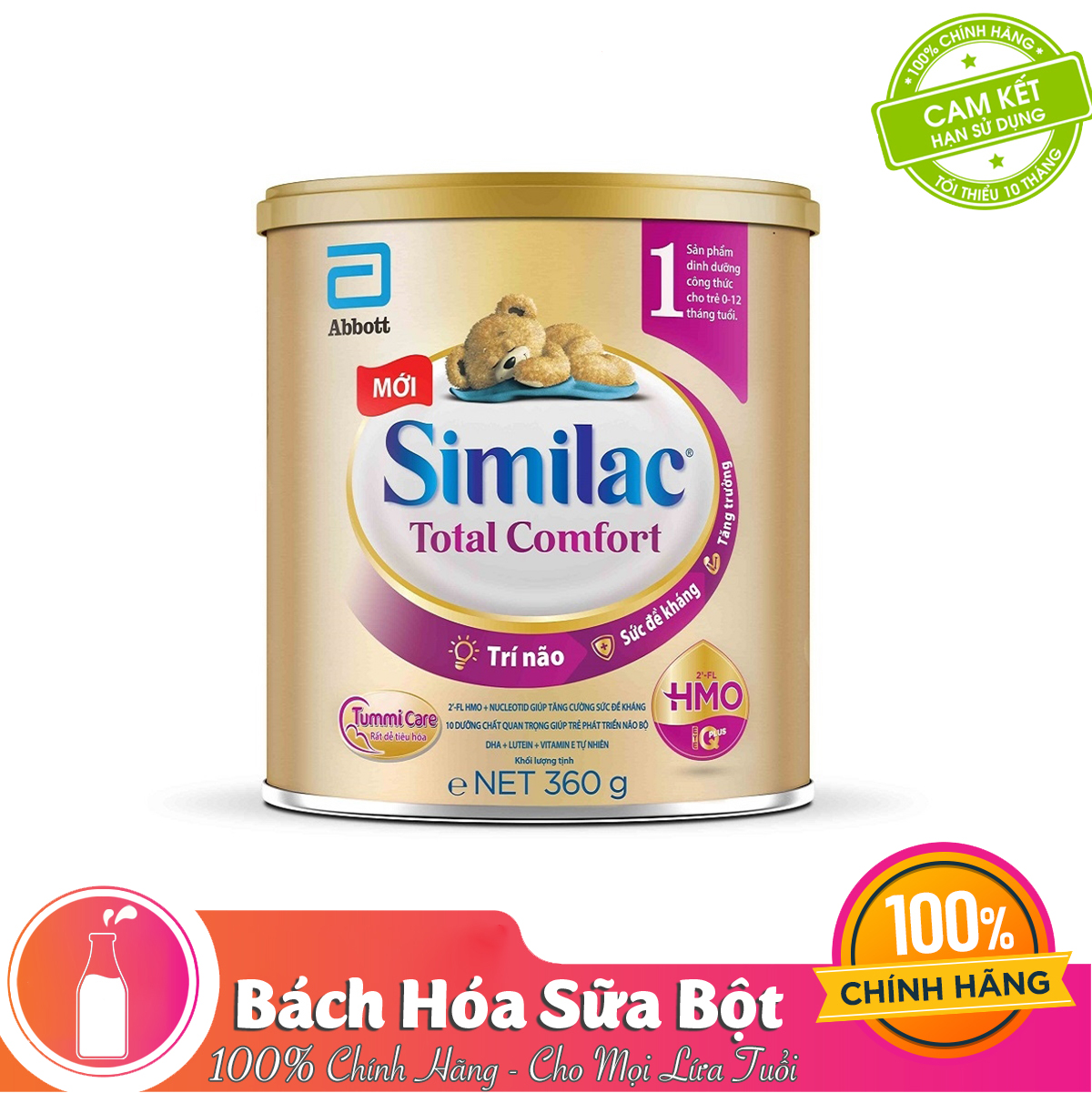 Combo 4 Lon Sữa Bột Similac Total Comfort 1 360g ( cho trẻ 0-12 tháng) - dành cho trẻ rối loạn tiêu hóa, táo bón, trào ngược