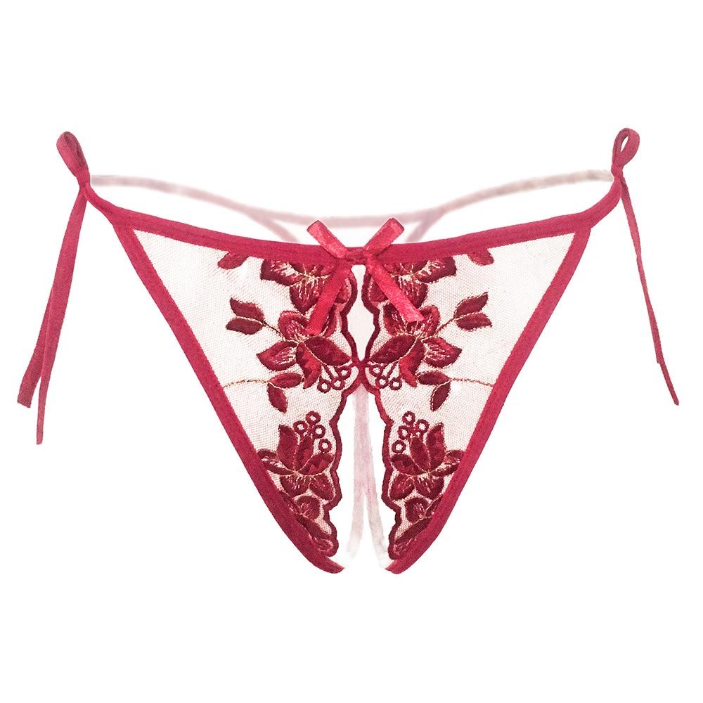 Quần lọt khe ren hở mông - Quần lót nữ sexy không đáy cột dây quyến rũ LK093