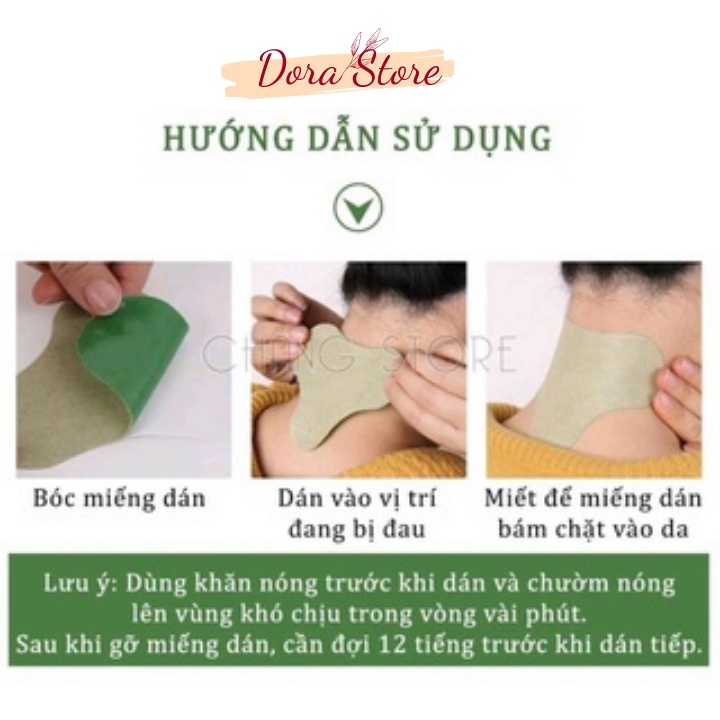 Hộp 12 miếng dán ngải cứu giảm đau Thắt lưng, cổ vai gáy