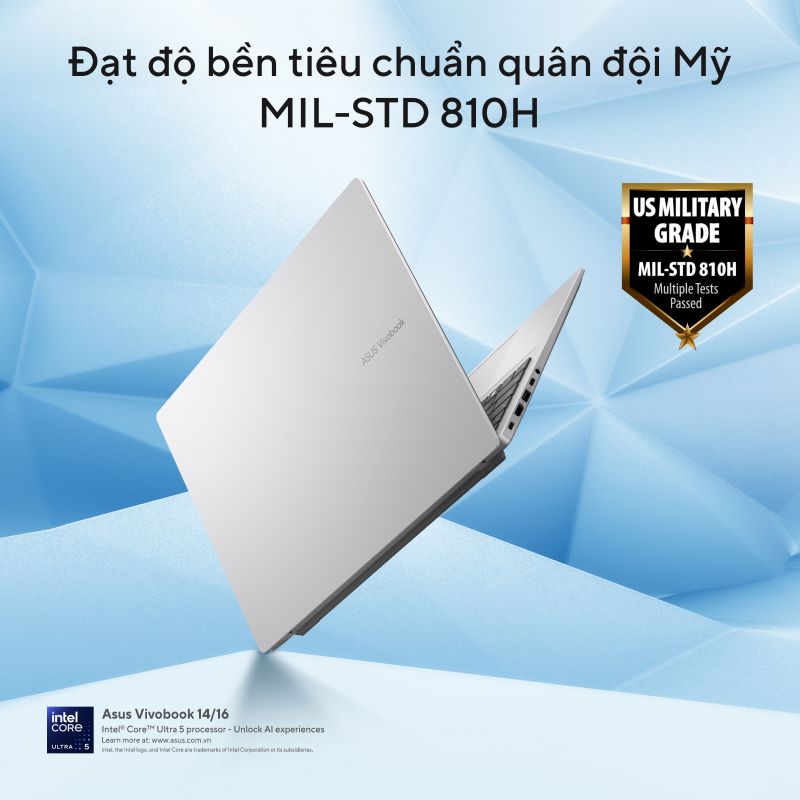 Asus Vivobook 14 A1407CA-LY008WS (Intel Core Ultra 5 225H | 16GB | 512GB | Intel Arc | 14 inch WUXGA IPS | Win 11 | Office | Bạc) - HÀNG CHÍNH HÃNG