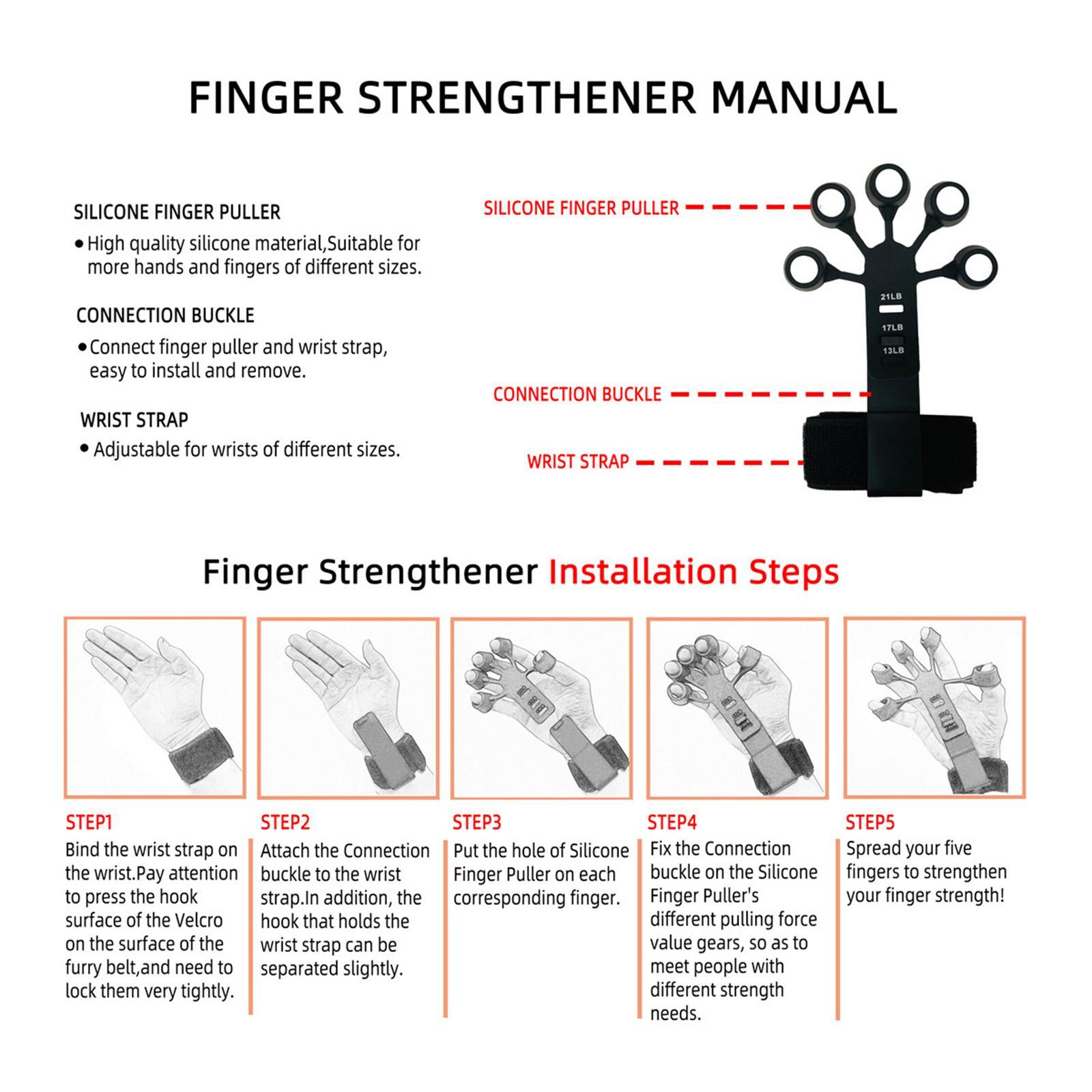 Finger Exerciser Stretcher Women Men Exercise Trainer Hand Grip Strengthener