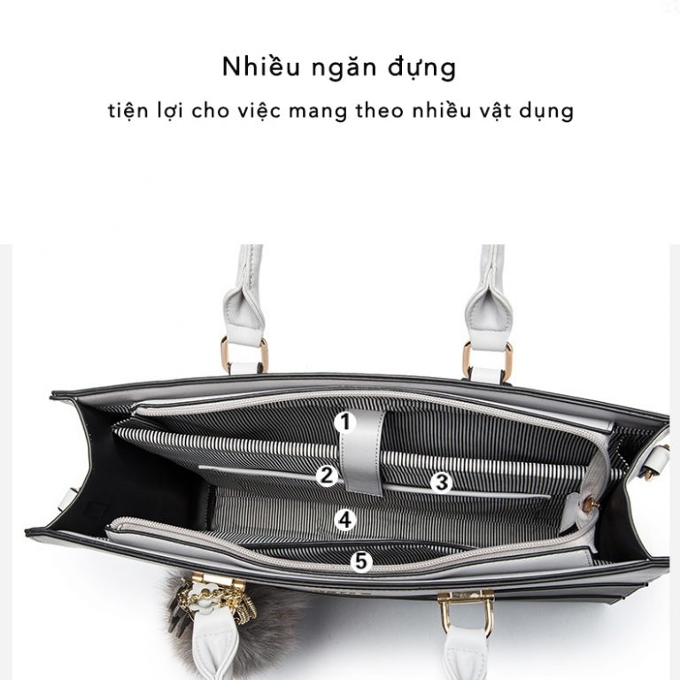 Cặp đựng laptop nữ thời trang 13.3 inch - Hàng nhập khẩu - bảo vệ chống sốc tốt, nhiều ngăn đựng