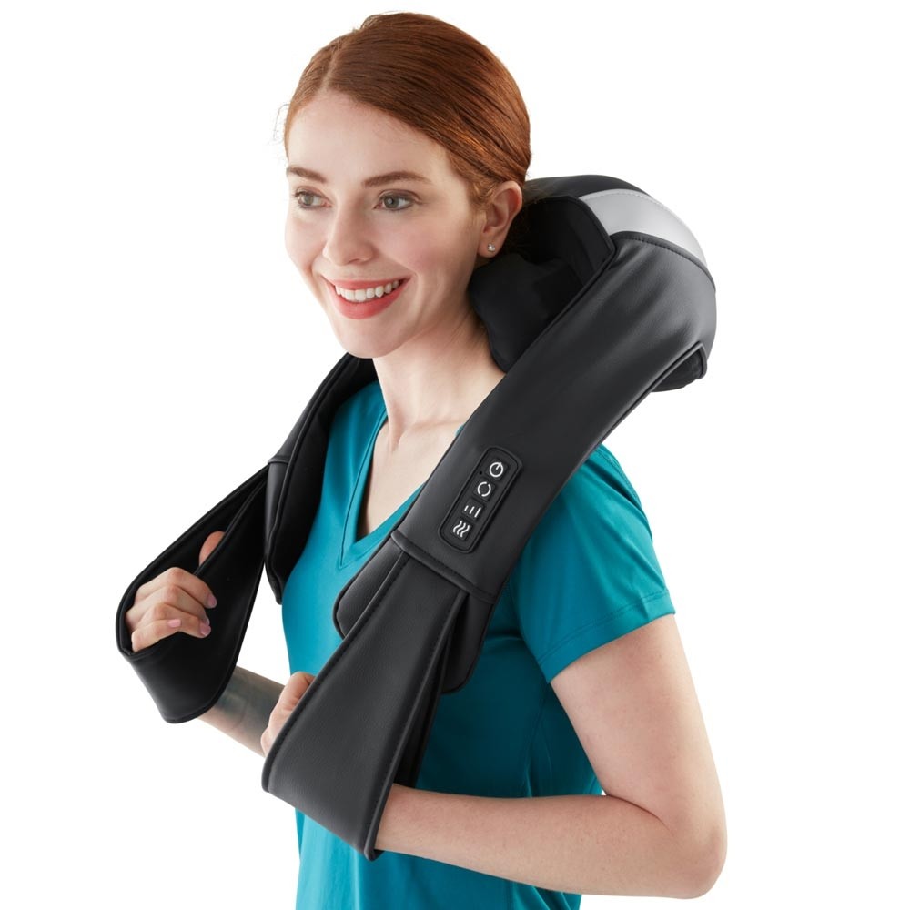 Máy mát xa cổ và vai gáy USA không dây công nghệ SHIATSU 3D kèm Pin sạc , nhập khẩu chính hãng USA