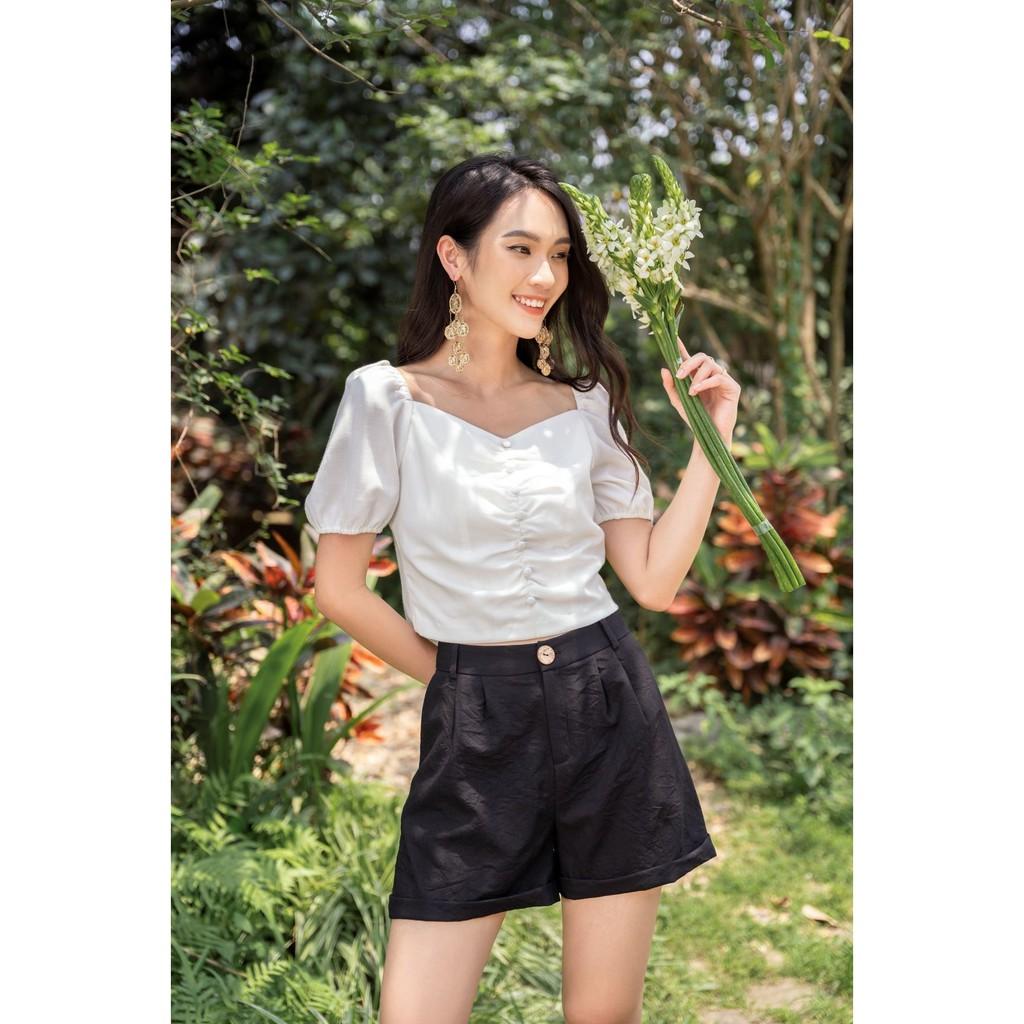 Áo crotop chun vai rút nhúm ngực A2015-21