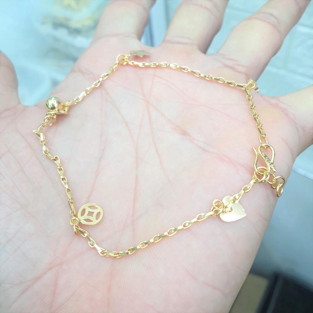 Lắc Chân Trái Tim Ngôi Sao Cao Cấp-dùng lâu dài tắm rửa thoải mái không phai màu