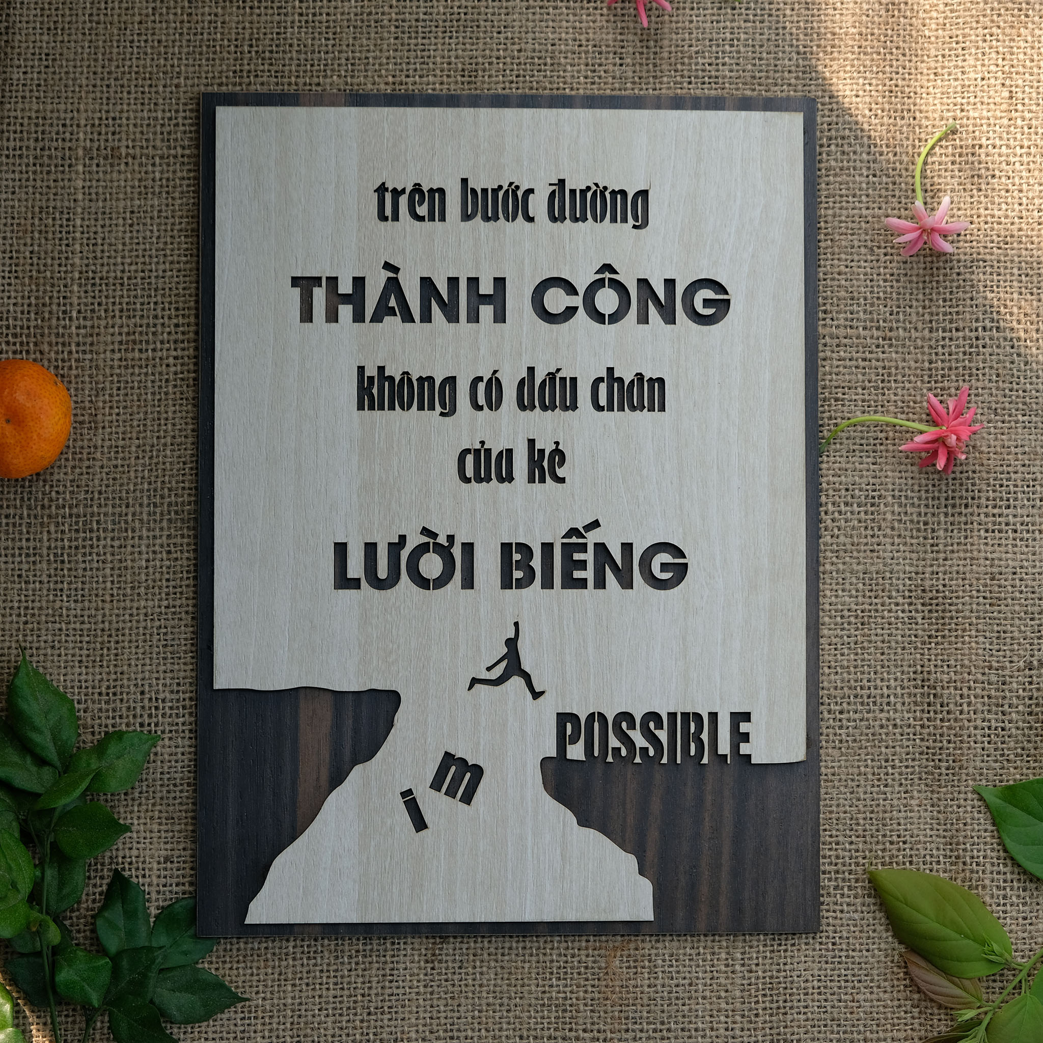 Tranh động lực treo tường handmade TBIG013 trang trí văn phòng 