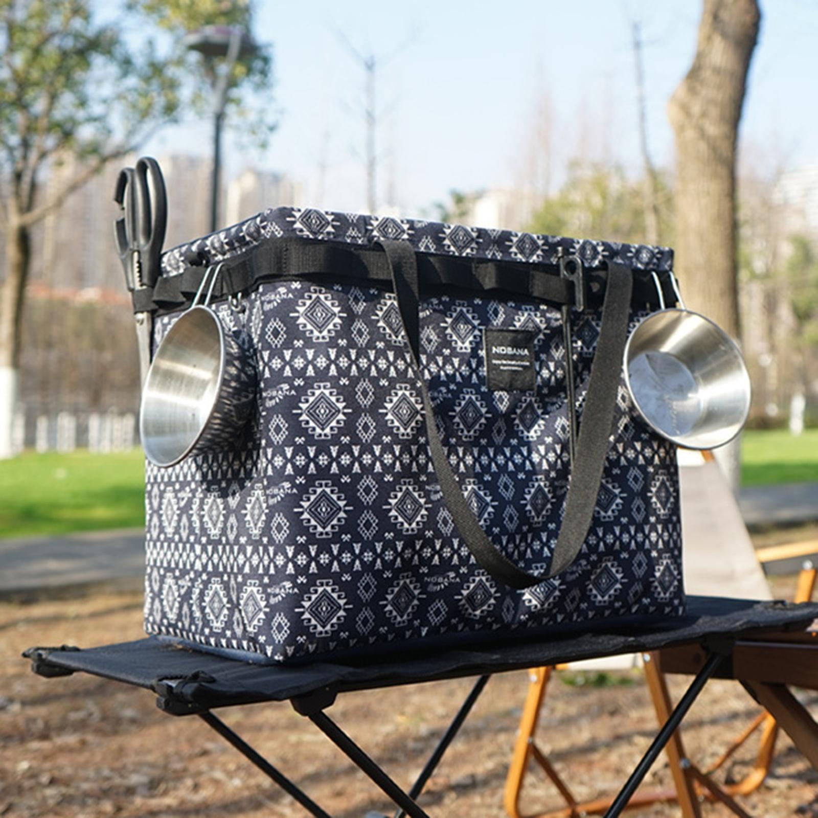 Camping Tool Storage Bag Folding Container Picnic Bag Handbag for Outdoor Home Cooking