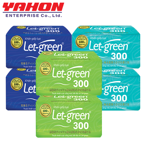 Combo 6 Bao Khăn Giấy Lụa LET-GREEN, 300 Tờ/Bao