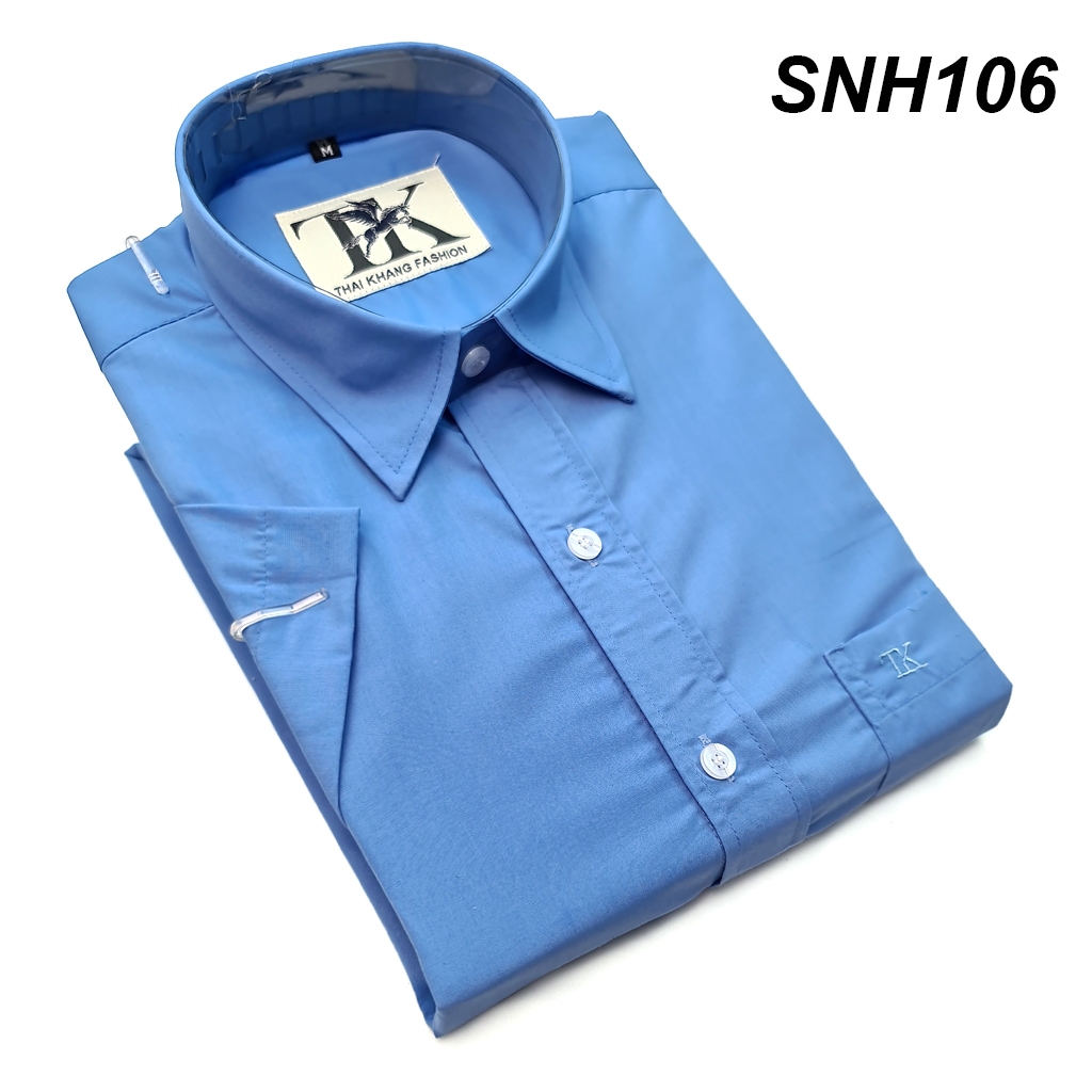 áo sơ mi nam tay ngắn tay CAO CẤP form regular loại sơ mi công sở vải cotton đẹp ASHN10