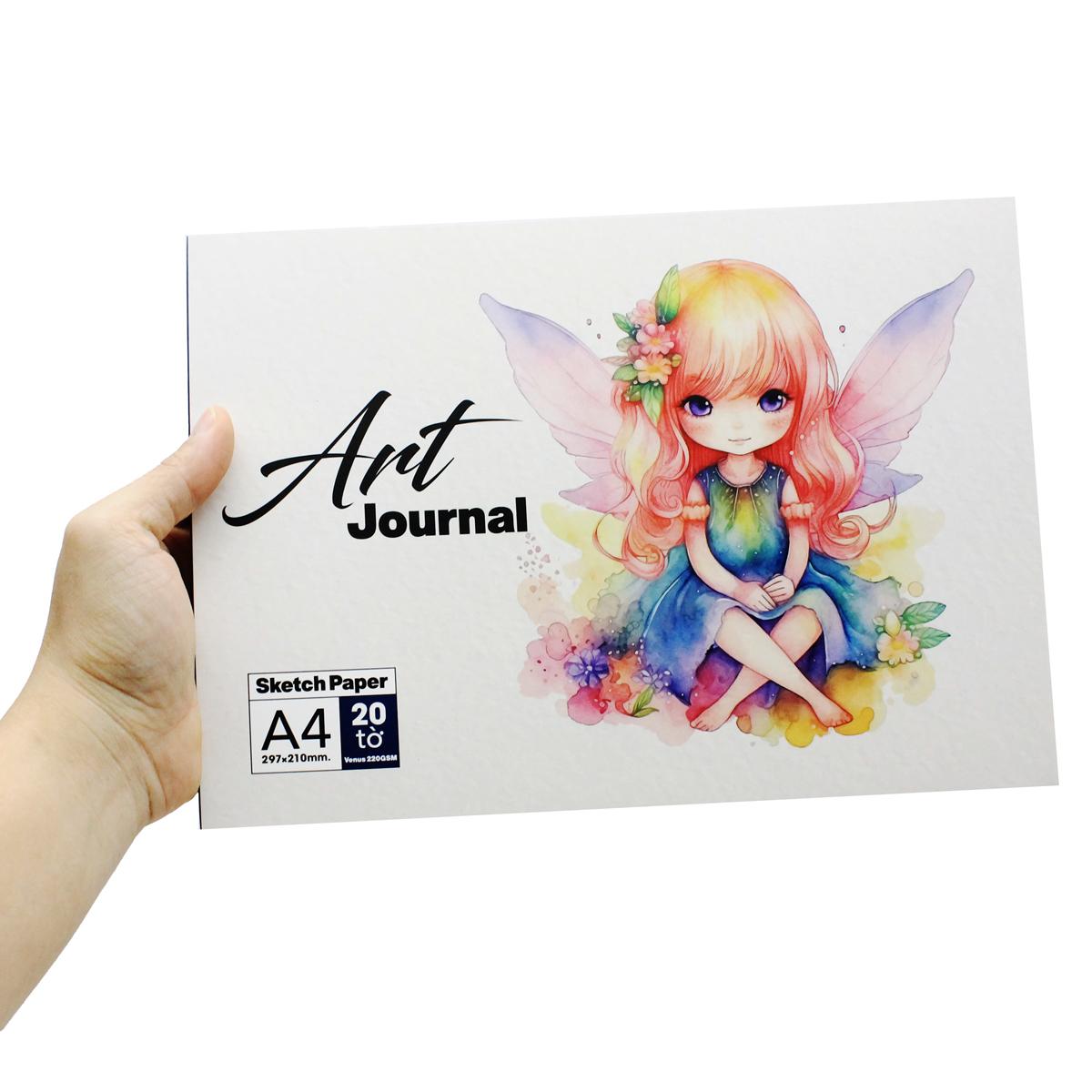 Tập Vẽ Art Journal A4 - 40 Trang 220gsm - The Sun - Bé Gái