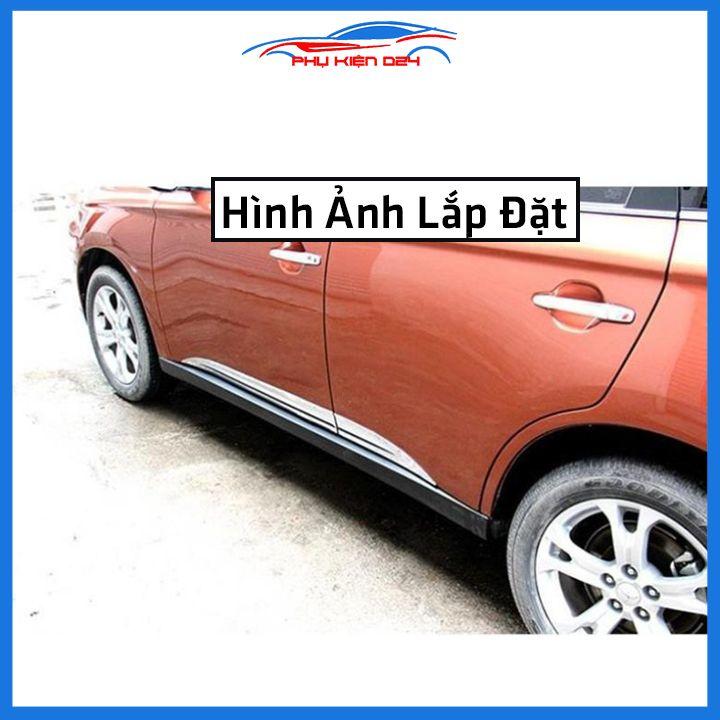 Bộ ốp nẹp sườn Outlander 2017-2018-2019-2020-2021-2022 mạ crom trang trí làm đẹp xe