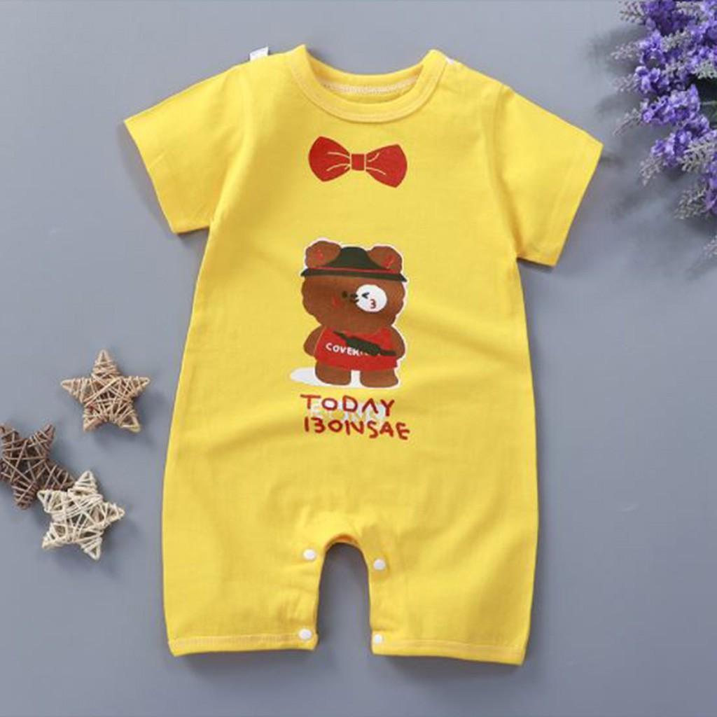 Body đùi cho bé trai gái sơ sinh Mẫu Mới bodysuit cho bé cộc tay mát mịn họa tiết đáng yêu từ 3-12kg - BDC20