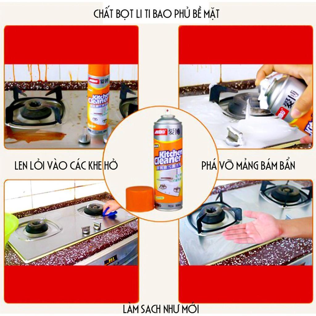 Bình Xịt Tẩy Rửa Nhà Bếp Đa Năng KITCHEN CLEANER 500ml - Chai Xịt Tẩy Dầu Mỡ