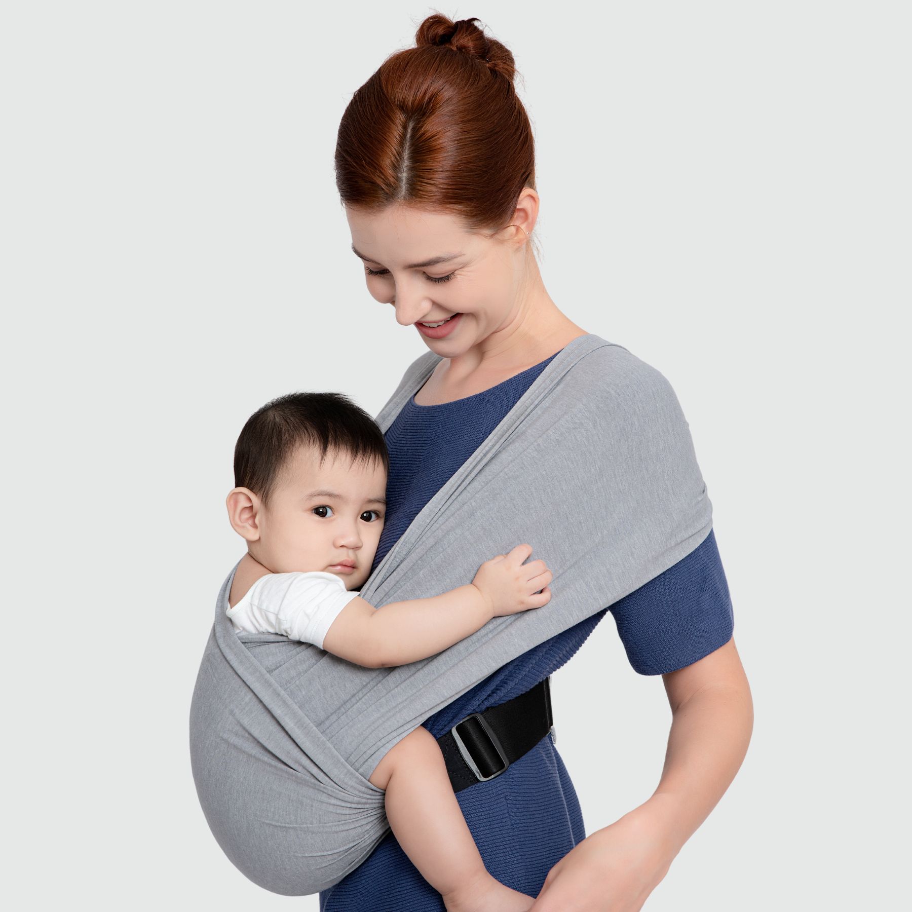 Địu vải EmBé Sling dành cho bé sơ sinh từ 0-24 tháng, dòng FLEX/ FLEX plus có dây tăng đơ để điều chỉnh size