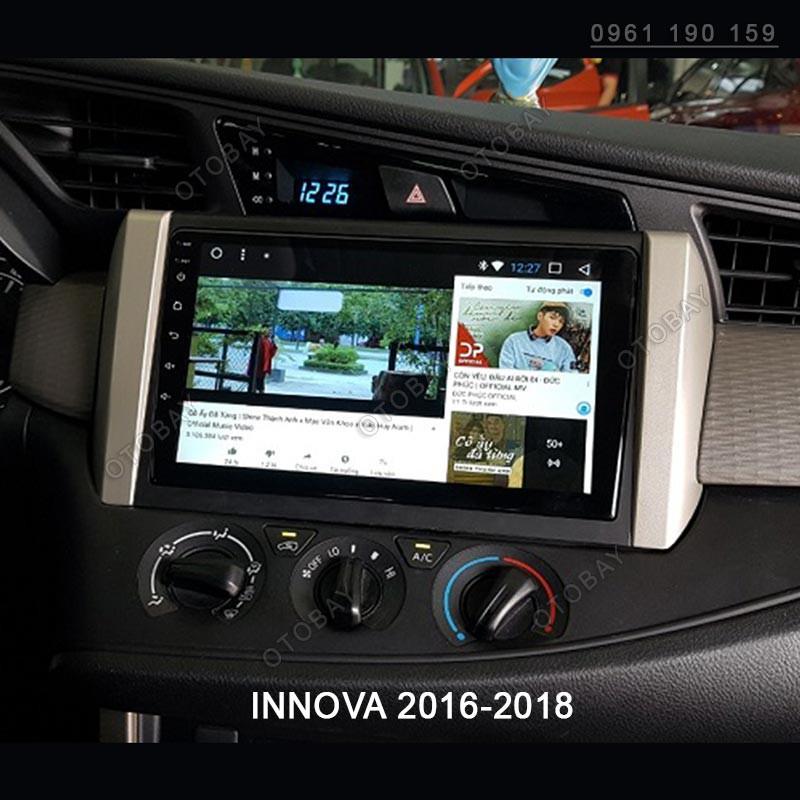 Mặt Dưỡng Xe Toyota innova 2016-2019 Lắp Màn Hình Android 9 inch - Mặt Dưỡng Kèm Dây Nguồn innova